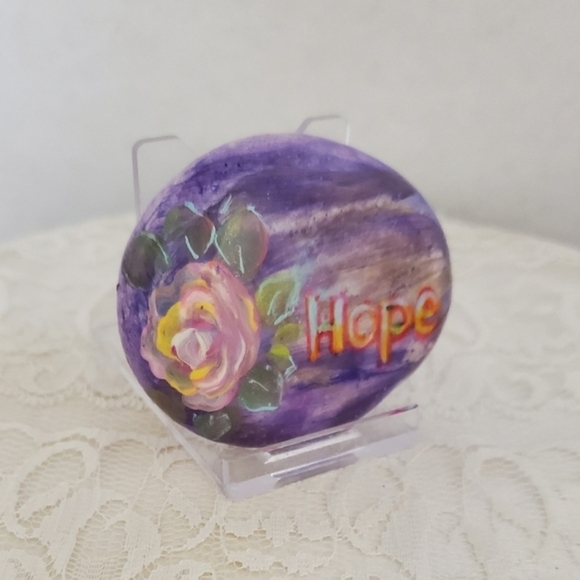 Handmade Colorful Inspirational Word Rock, Hope Word Rock - Picture 2 of 8